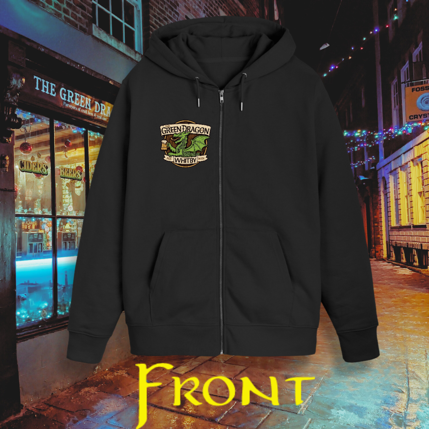 Green Dragon Zip Up Hoodie